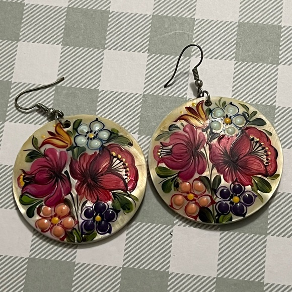 Floral Multicolor Earrings - Picture 7 of 7